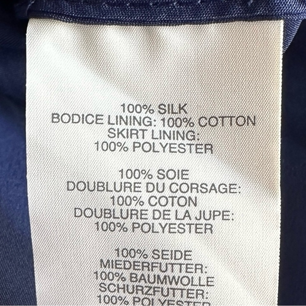 J.Crew Selma Strapless Silk Taffeta Dress Navy Blue 6 Cocktail Bridesmaid NWT - Picture 10 of 12